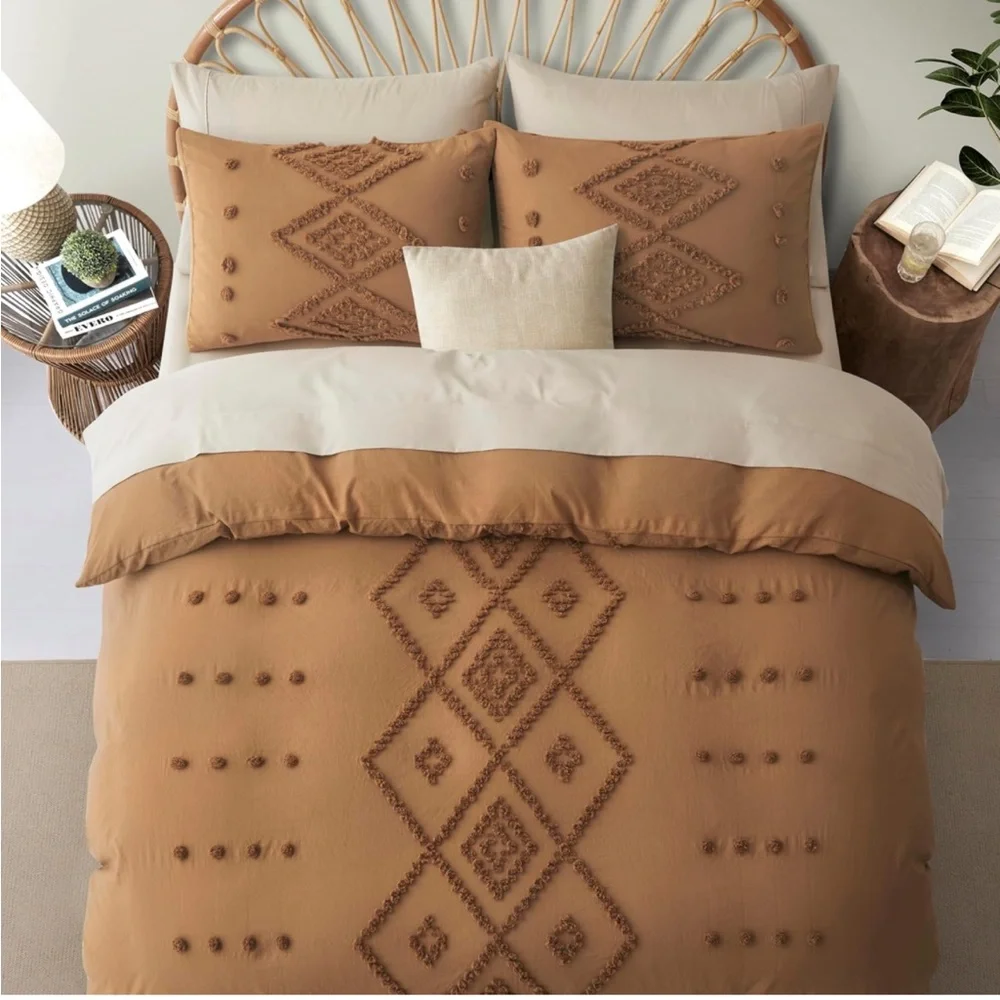 New Boho Brown Duvet Covers Set